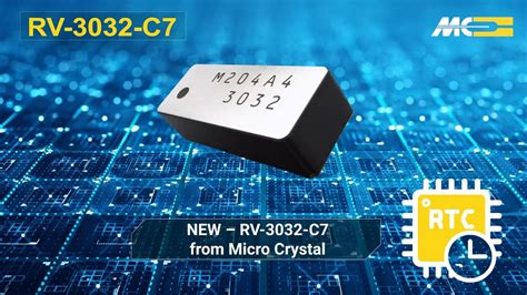 Micro Crystal Promotion Video For Rv 3032 C7 Real Time Clock Module Youtube
