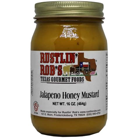 Jalapeno Honey Mustard Rustlin Robs Gourmet Texas Foods
