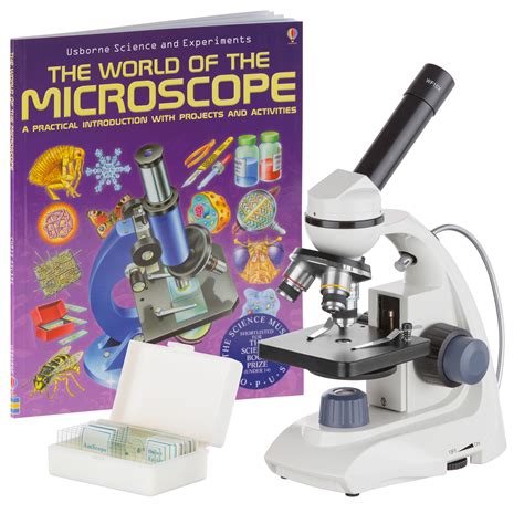 Amscope 40x 1000x Dual Led Portable Compound Microscope With Slides