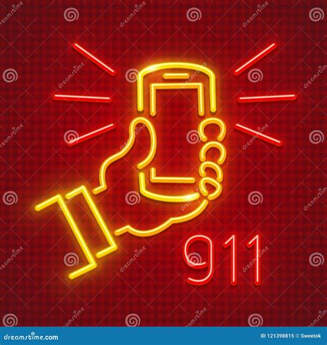 Call 911 Emergency Call Concept Hand Holding Smartphone Finger