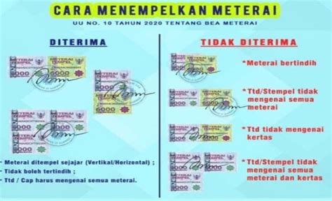 Cara Menempel Materai Yang Benar Dunia Belajar Vrogue Co