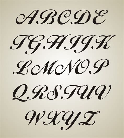 Alphabet Stencil Fancy Script 4 Capital Letters Shabby French Decor Craft Signs • 3895 Hand