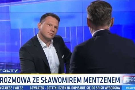 Tak się rozmawia z dziennikarzem TVN u Mentzen kontra Kraśko Co Pan w ogóle mówi VIDEO