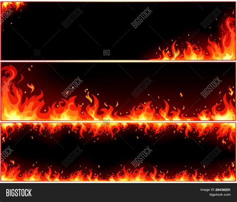 Vector Fire Banner Vector And Photo Free Trial Bigstock