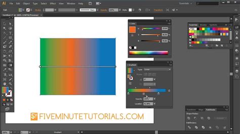 Adobe Illustrator Cs6 Gradient Tool And Gradient Palette Youtube