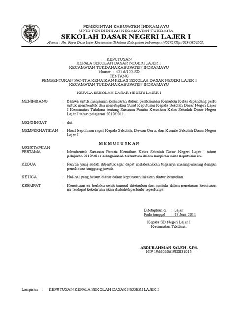 Maybe you would like to learn more about one of these? Surat Keputusan Kepala Sekolah Tentang Kenaikan Kelas ...