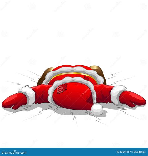 Christmas Santa Is Dead Stock Vector Illustration Of Santaclaus 63645157