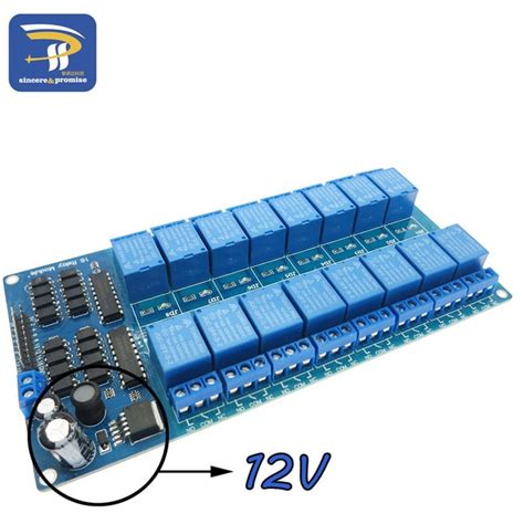Dc 5v 12v Sixteen 16 Channel Relay Module Interface Board With
