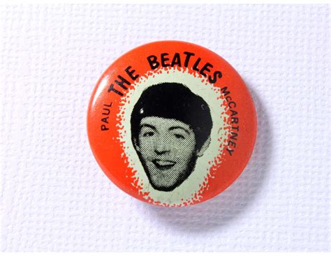 Vintage Beatle Paul Mccartney Pin Dated 1964 Etsy