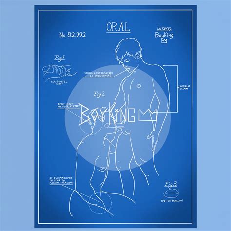 Oral Blueprint Gay Sex Art Print Product Design Etsy