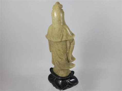 Antique Chinese Qing Dynasty Hand Carved Soapstone Quan Yin Etsy