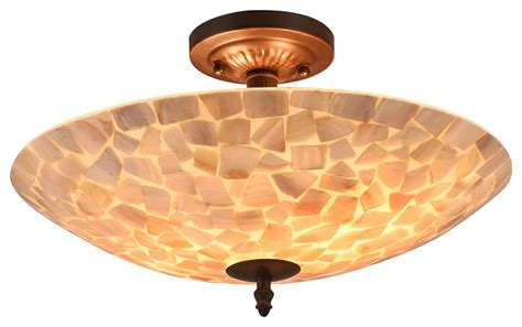 Inspiration lighting by room lighting tips new articles styles. Sally Mosaic 2-Light Semi-Flush Ceiling Fixture 16 ...