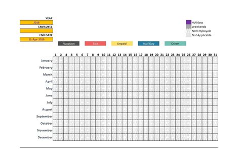 Free Employee Vacation Tracker Excel Template