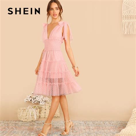 Buy Shein Pink Lace Dress Off 51