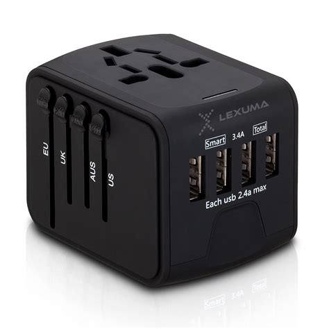 Universal Travel Adapter With 4 Usb Ports For Us Eu Uk Aus All In One