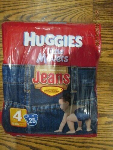 Five 5 Individual Diapers Rare Huggies Jean Diapers Limited Edition