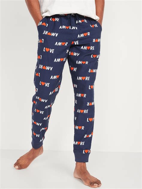 Matching Printed Flannel Jogger Pajama Pants For Men Old Navy