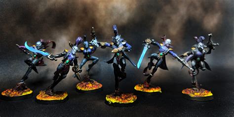 Hi folks, have a look at my recent army, harlequins! Harlequins of the Frozen Stars Masque : Warhammer40k