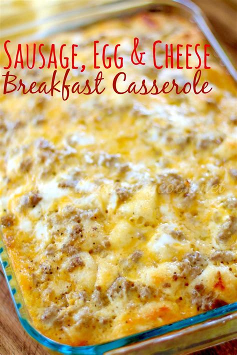 I took a leftover pan with half sausage and half bacon mcmuffin baked egg casserole to a friend's house the following morning and we all enjoyed every last bite of. Sausage, Egg & Cheese Biscuit Casserole - The Country Cook