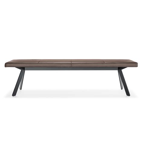 Designer Sitzbank 200 cm ohne Lehne Metallgestell | Büromöbel günstig