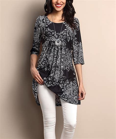 Love This Black And White Paisley Empire Waist Tunic Dress By Reborn