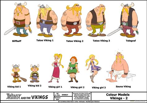 Asterix And The Vikings — Asterix And Obelix Color Models Character Design Vikings