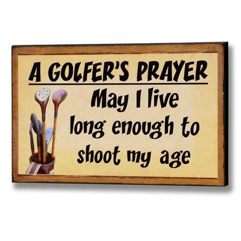 A Golfers Prayer Wooden Message Plaque Prayer Message Golfer Prayers