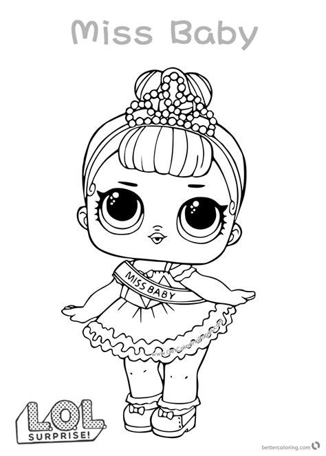 Lol Surprise Doll Coloring Pages Miss Baby Free Printable Coloring Pages