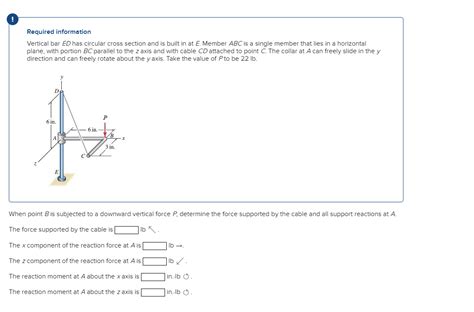 Solved Required Information Vertical Bar Ed Has Circular