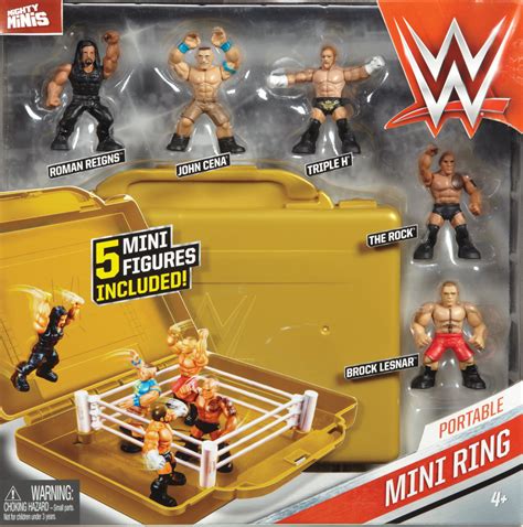 Wwe Mighty Minis Ring Playset W 5 Mini Figures Wwe Toy Wrestling