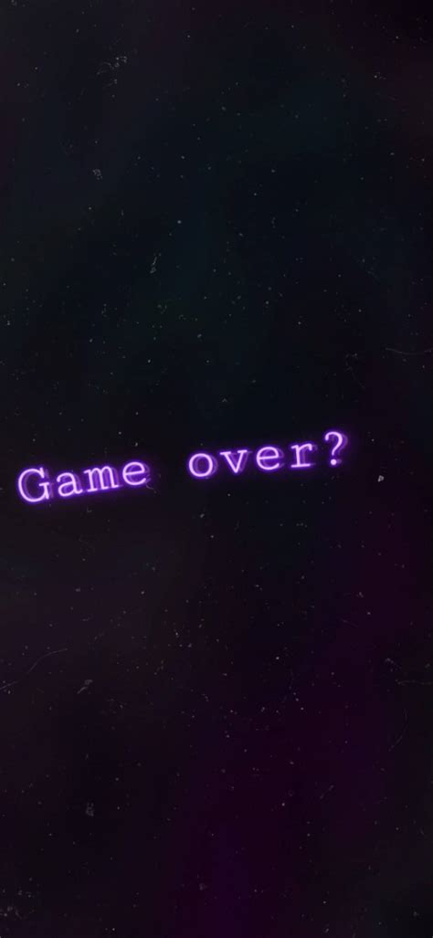 Download Game Over Black And Purple Aesthetic Wallpaper