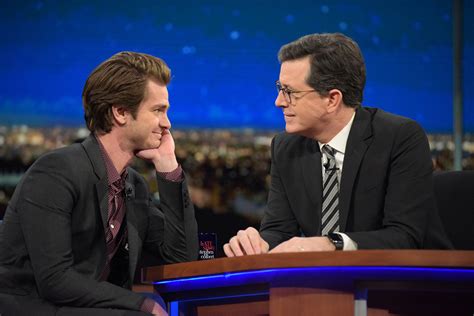 Andrew Garfield Talks Kissing Ryan Reynolds At The Golden Globes Then Kisses Stephen Colbert