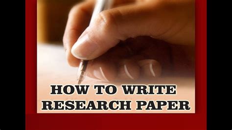 How To Write And Publish Research Papers Youtube