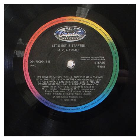 Maybe you would like to learn more about one of these? M. c. Hammer - Let's get it started # - Vinil Records