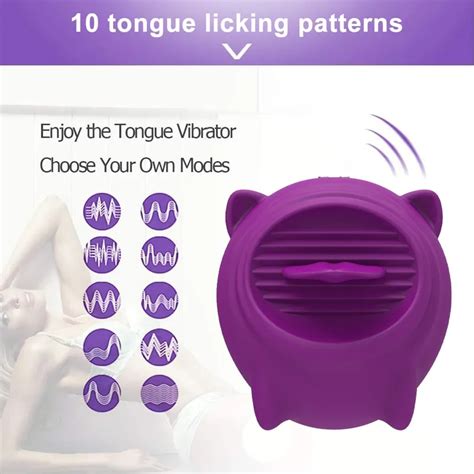 Tongue Licking Vibrator For Women Lick Nipples Dildo Oral Sex Stimulator Clitoral Massage