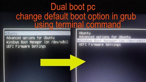 How To Change Default Boot Option In Grub Using Terminal Command In