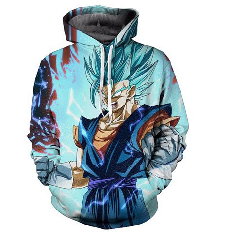 Once you've lived in one of our hoodies, designed for men and women, you won't want to wear anything else. Vegito Blue Hoodie | Gohan super saiyan blue, Hoodies ...
