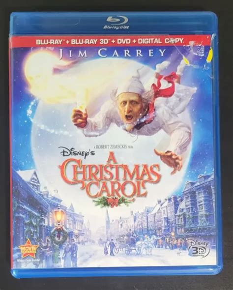 Disneys A Christmas Carol Blu Ray 3d And Dvd 4 Disc Set Jim Carey Gary