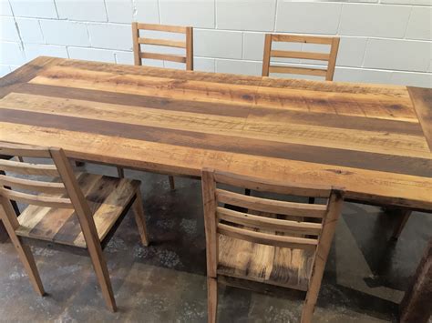 Reclaimed Wood Farmhouse Extendable Dining Table Smooth Finish What