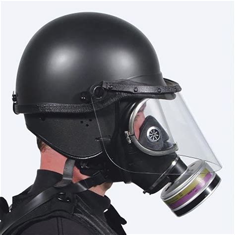 Electricians or others working with high voltage connections should always wear a face shield. Premier Crown 906 TacElite EPR Riot Duty Helmet with Shield