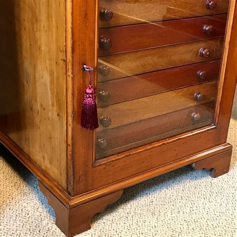 Victorian Mahogany Ten Drawer Collectors Cabinet Antique Cabinets