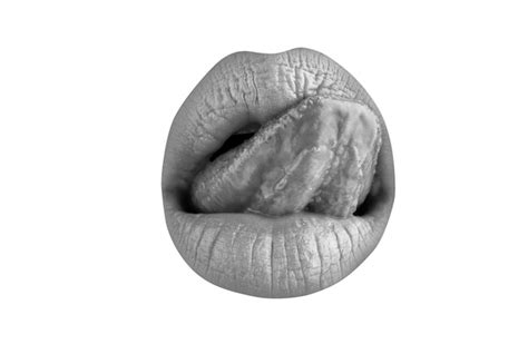 Premium Photo Tongue And Sexy Female Lips Macro Tongue Lick Lips Close Up Of Woman Mouth