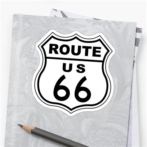 Route 66 Sign Sticker By Macromagnon Redbubble