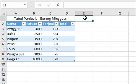 Cara Menambah Kolom Pada Excel Portal Indonesia