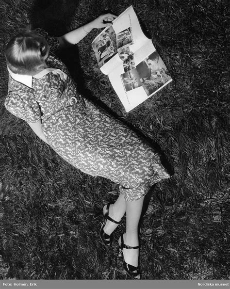 Model in a giraffe print dress 1939 Photo by Erik Holmén for the