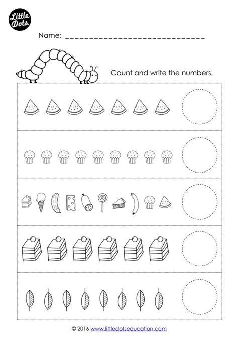 One To One Correspondence Math Worksheets For Kindergarten Preschool