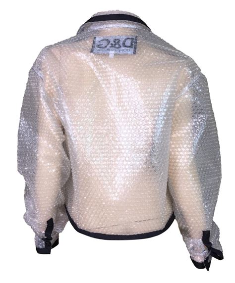 1990s Dandg By Dolce And Gabbana Clear Plastic Bubble Wrap Jacket At 1stdibs Bubble Wrap Coat