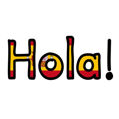 Hola With Spanish Flag Clip Art Library