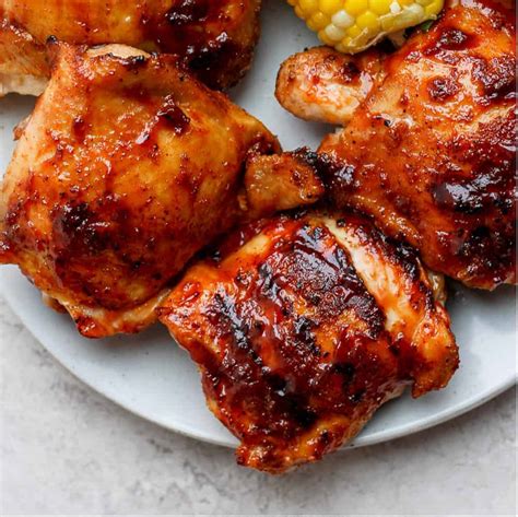 Best Grilled Chicken Thighs Rub Bbq Sauce Fit Foodie Finds
