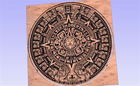 24 Wide Aztec Calendar Milled On Our Cnc This Is The Design View Of